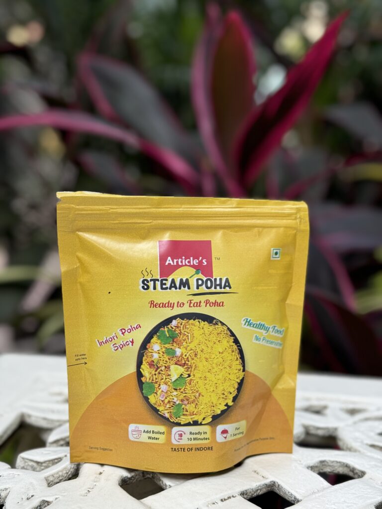 INSTANT STEAM POHA INDORI SPICY FLAVOR +SEV+SPOON